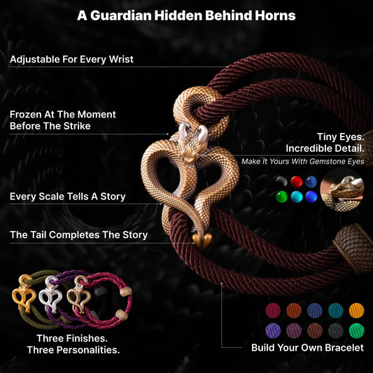 Demon Serpent Rope Bracelet Brass Ox Silver Design Features And Custom Options