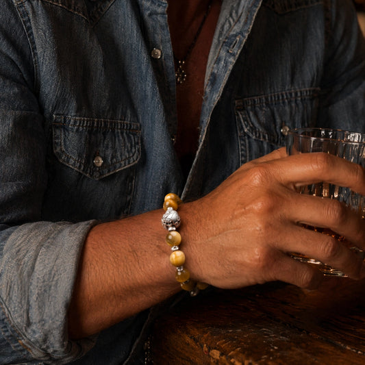 Golden Current Bracelet Mens Wrist Lifestyle