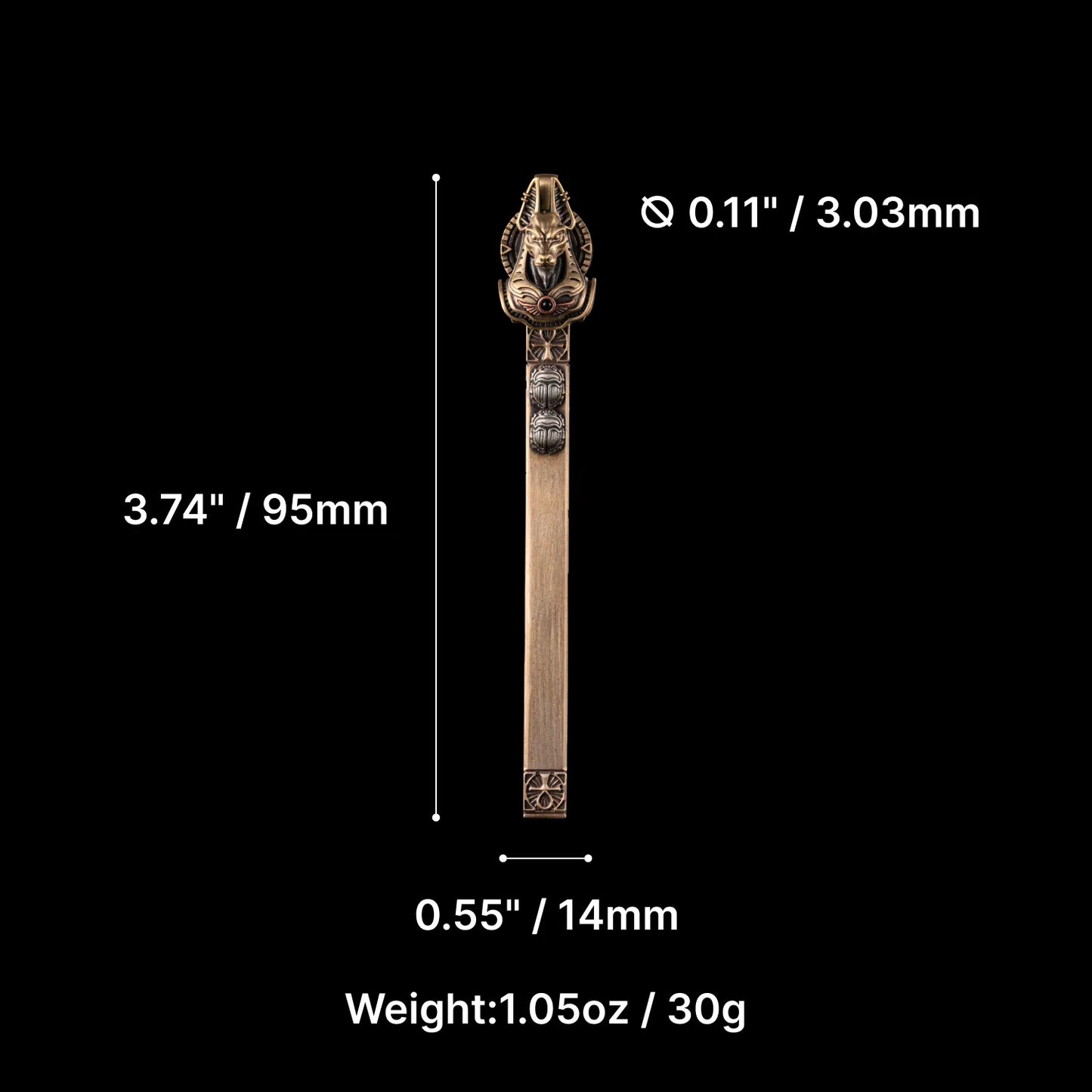 Brass Anubis Magical Pendant Details 09