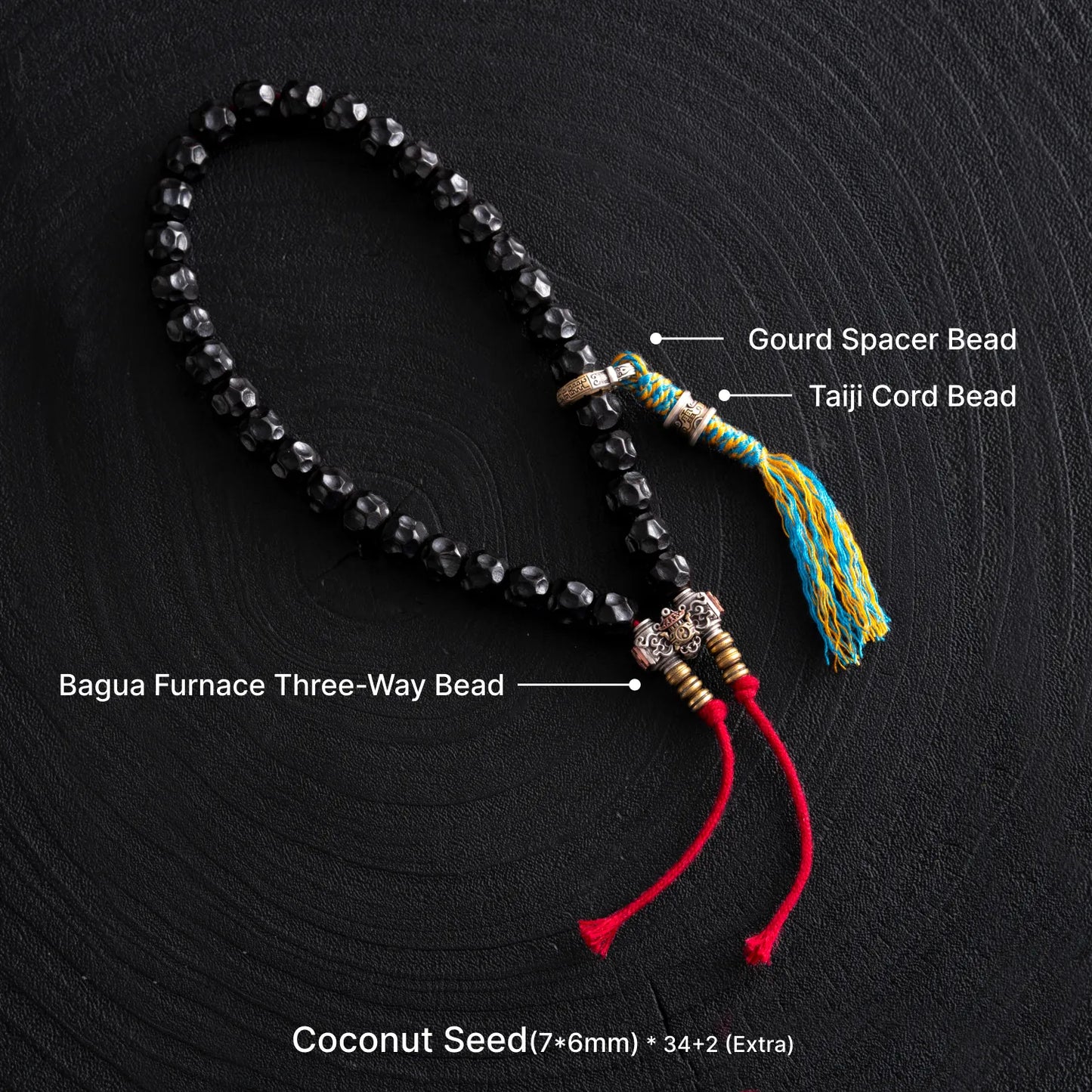Bagua Furnace Three-Way Bead