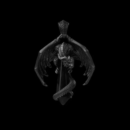Blackened Skybound Dragon Pendant Option Details 01