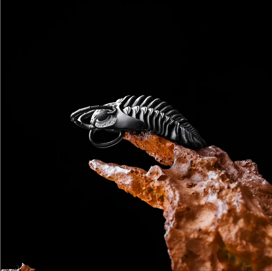 Blackened Trilobite Kinetic Pendant Details 03