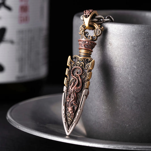 Brass Arrowhead Capsule Pendant 2.0 Details 01