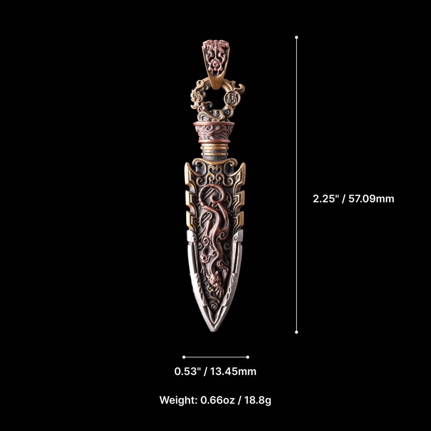 Brass Arrowhead Capsule Pendant 2.0 Paramter