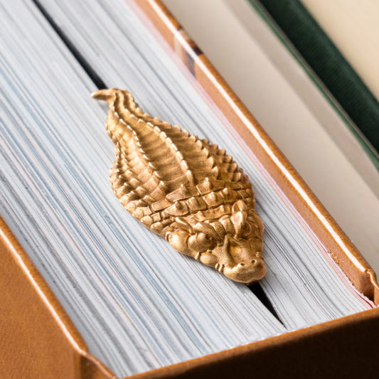 Brass Crocodile Bookmark Details 04