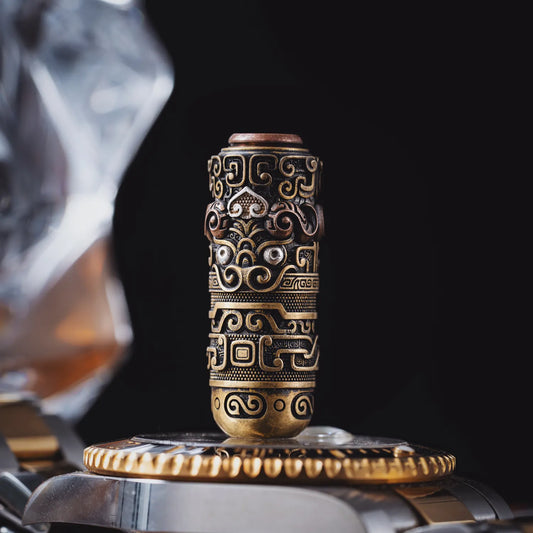 Brass Oriental Patterned Box Opener Details 03