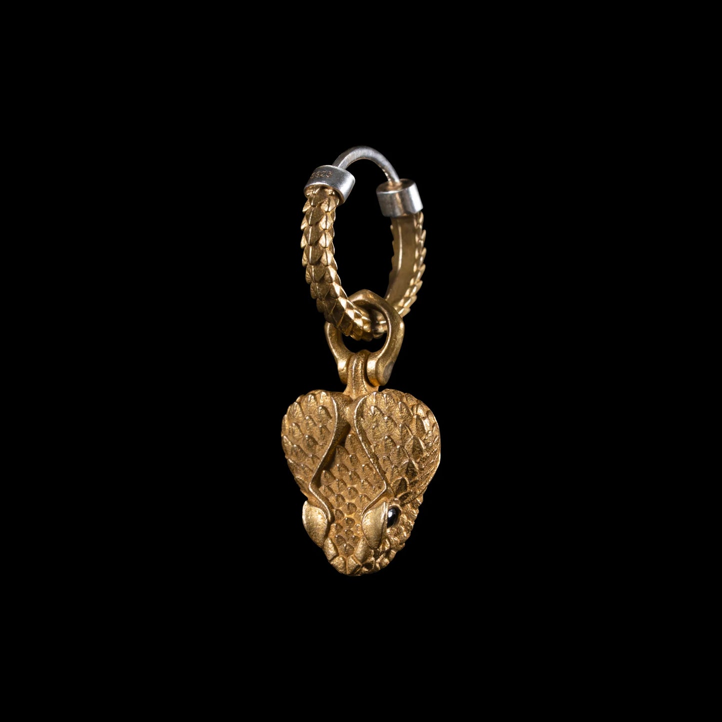 Rattlesnake Head Earrings