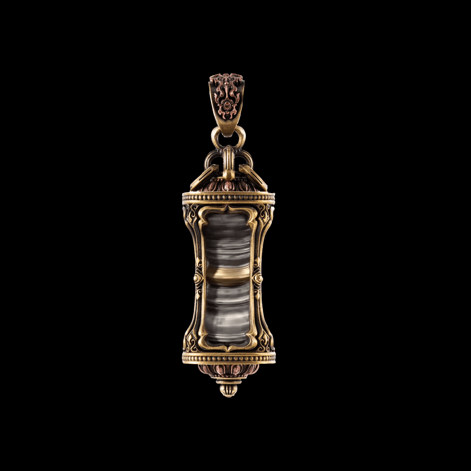 Brass Thousand Buddha Pillar Pendant Perfect For Buddhist Art Lovers brass-thousand-buddha-pillar-pendant-perfect-for-buddhist-art-lovers