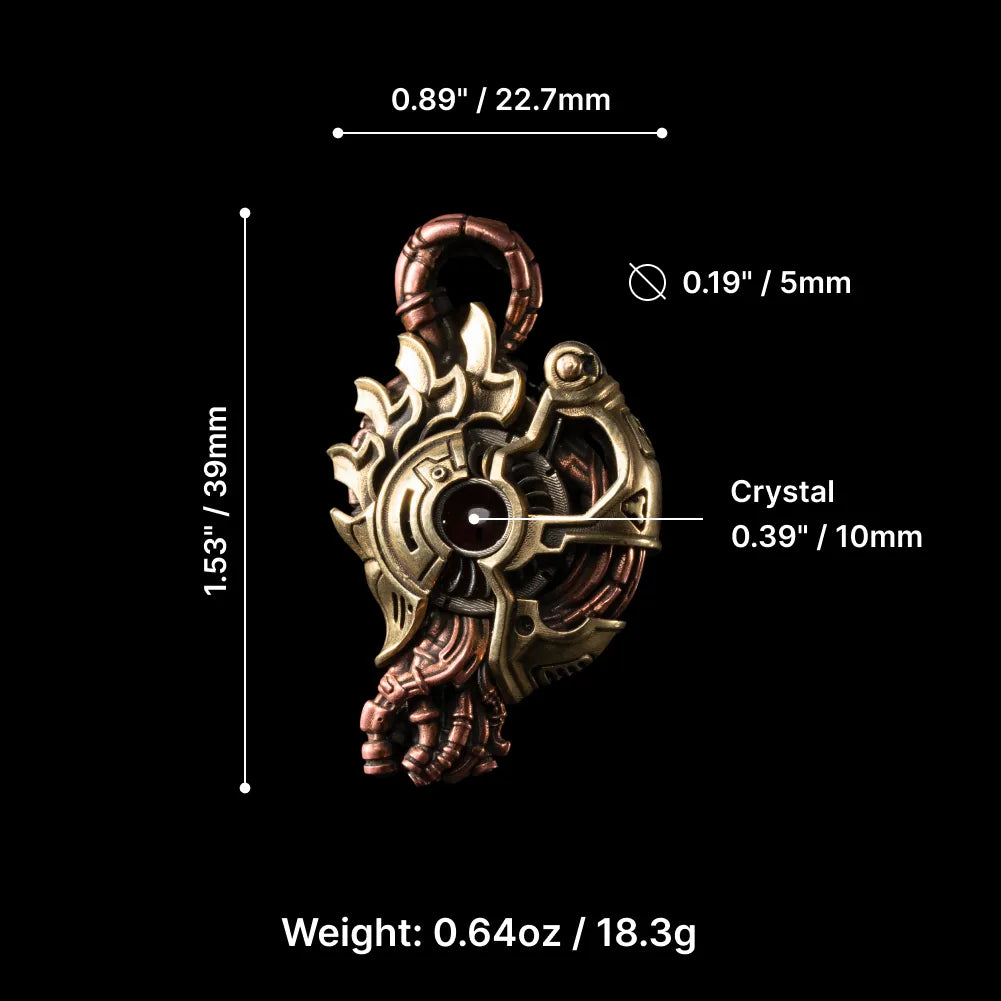 Brass Steampunk Nautilus Pendant Paramter