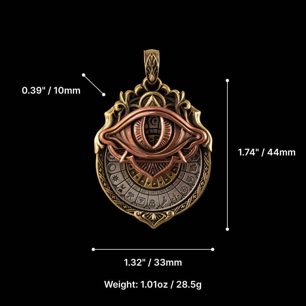 Brass Tarot Vision Pendant Parameter