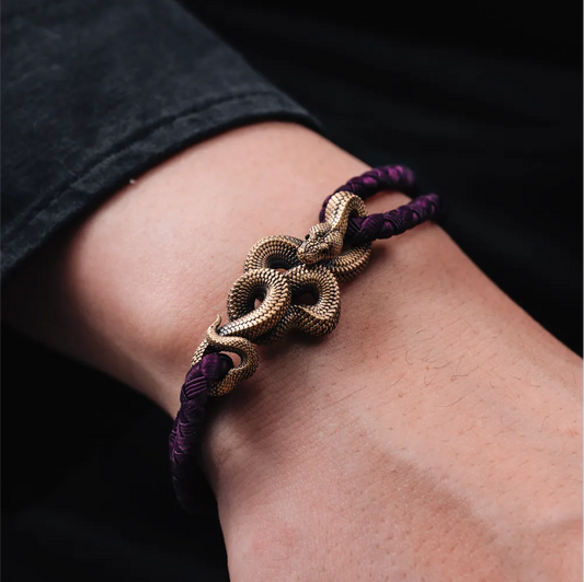 Brass Tree Boa Rope Bracelet Details 01