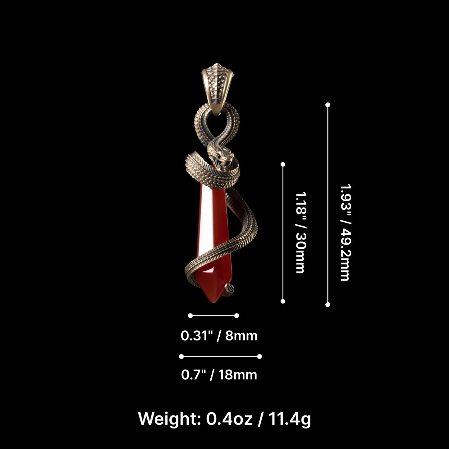 Brass Venoms Heart Pendant Parameter