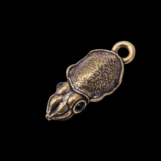 Brass Mini Cuttlefish Charm