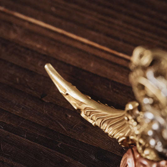 Brass & Silver Dragon Box Opener Details 01