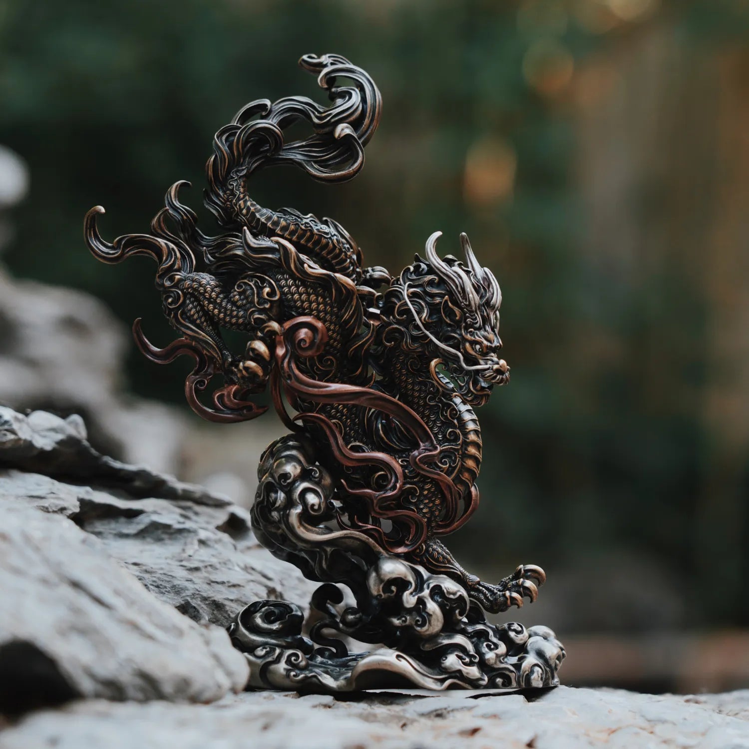 Amazing Bronze Dragon Statue Stunning Desk Decoration COPPERTIST WU amazing-bronze-dragon-statue-stunning-desk-decoration-coppertist-wu