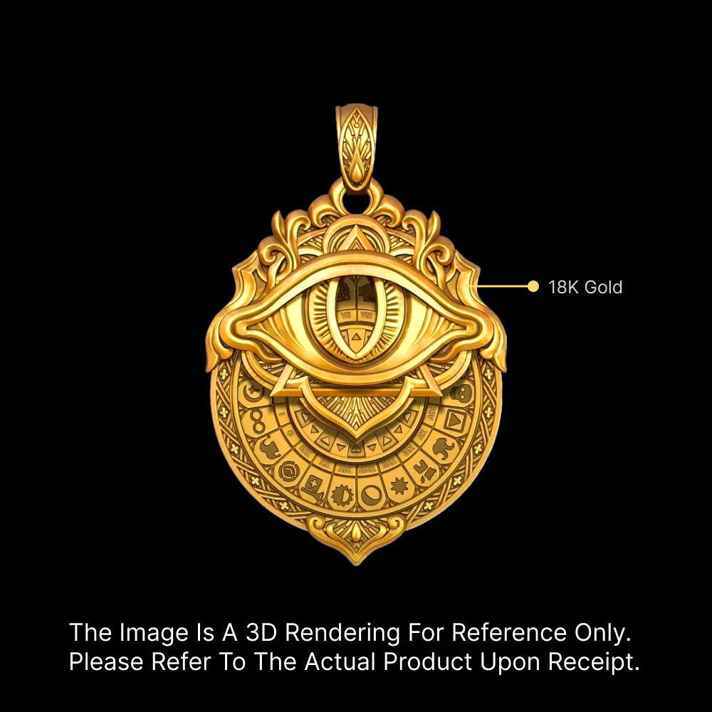 Customized 18K Gold Tarot Vision Pendant