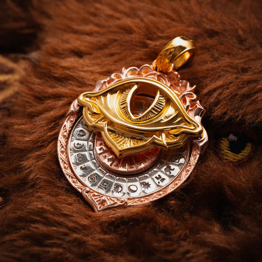 Customized 18K RGP & 18K GP & Silver Tarot Vision Pendant Details 02