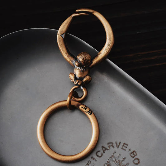 Brass Monkey Keychain Details 02