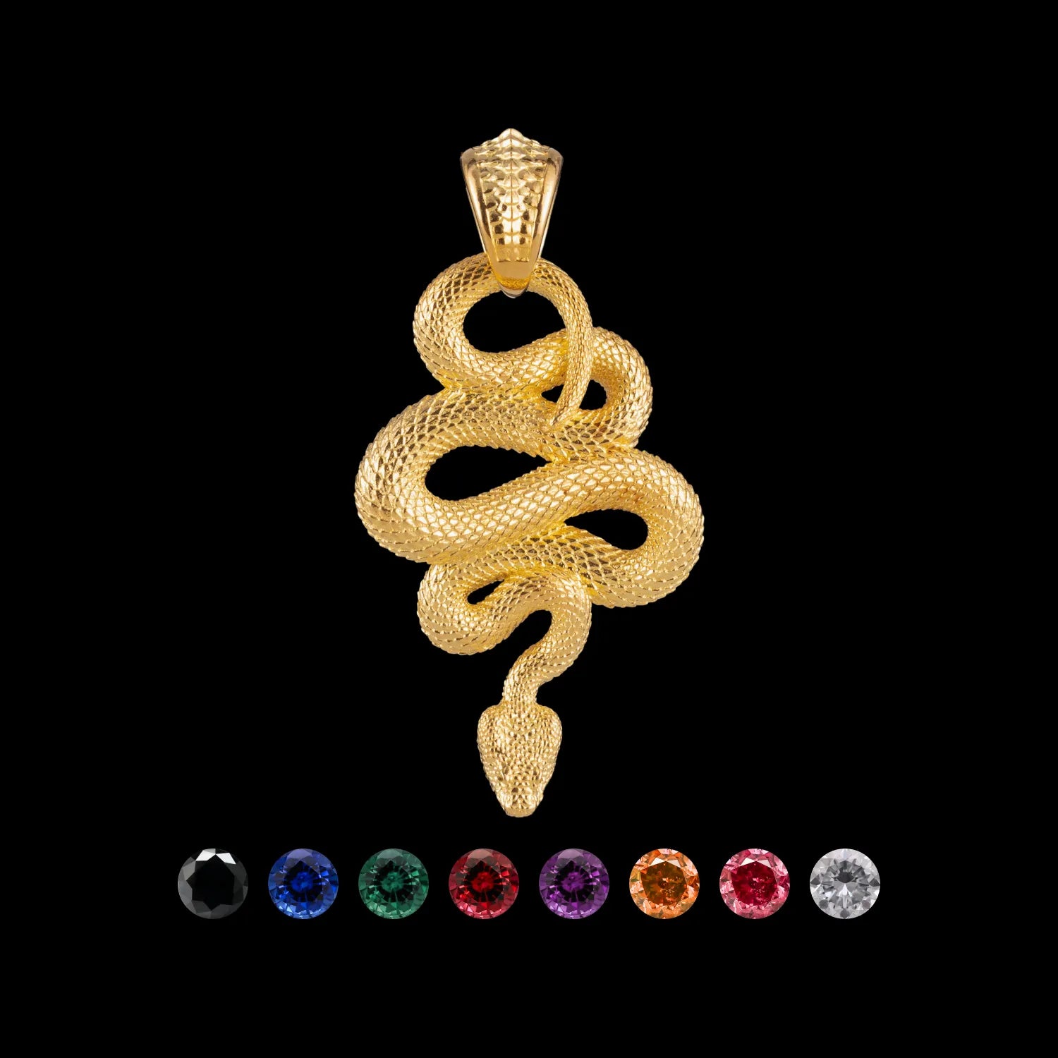 Snake Jewelry Unique Snake Necklace Pendant 18K Gold COPPERTIST.WU
