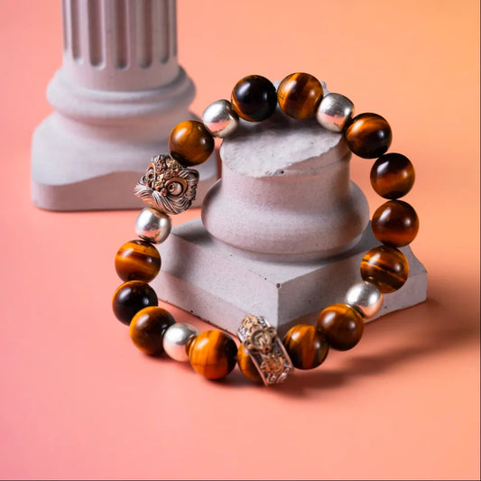 Customized Golden Tiger’s Eye Lion‘s Valor Bracelet 02