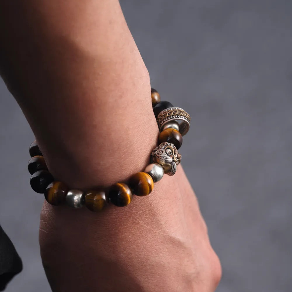 Customized Golden Tiger’s Eye Lion‘s Valor Bracelet 03