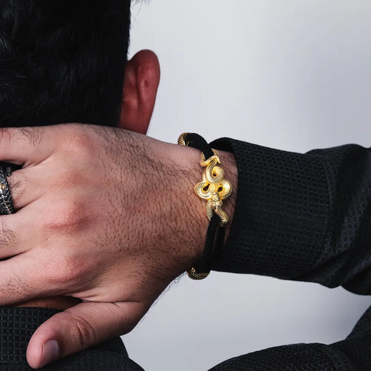 Customized Milan Rope Gold Tree Boa Rope Bracelet Details 02