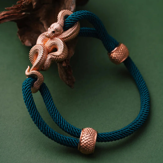 Customized Milan Rope Rose Gold Tree Boa Rope Bracelet Details 06