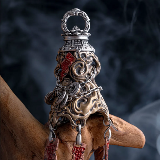 Customized Ox.Silver With Copper Stormroot Dao Bell Details 02