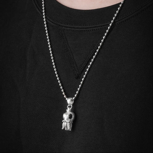Customized Oxidized Silver Octopus Kinetic Pendant Details 02
