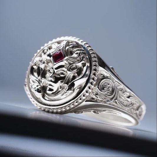 Medusa Signet Ring