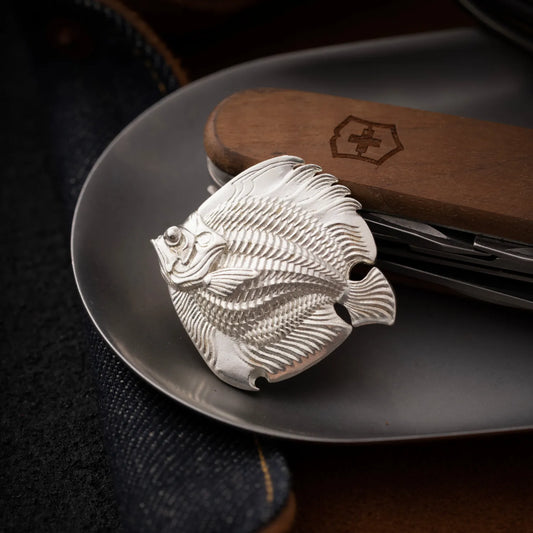 Customized Silver Angelfish Letter Opener Details 02