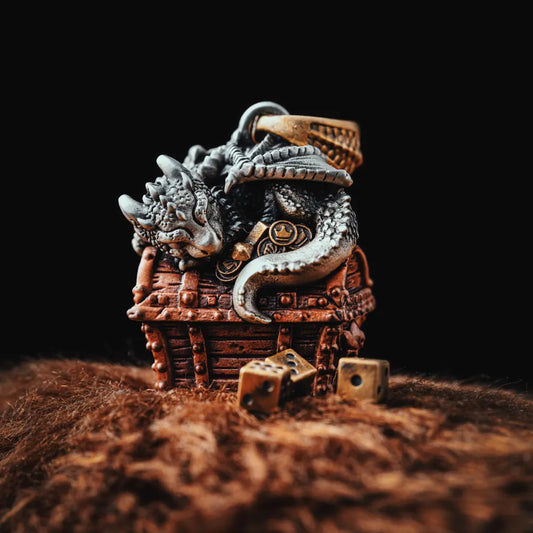 Dragon Treasure Chest Pendant Details 02