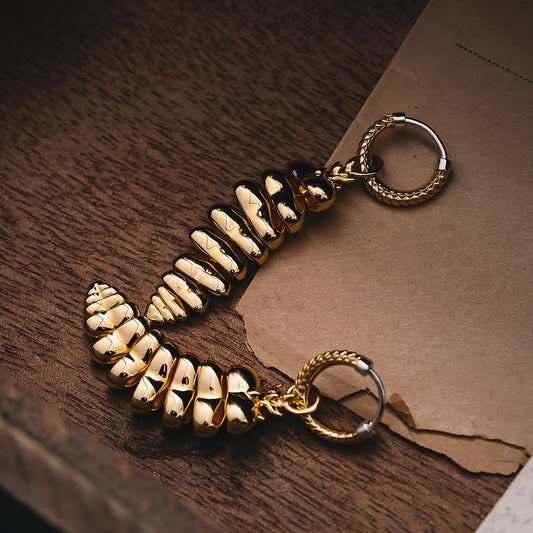 Gold Vermeil Rattlesnake Tail Earrings 2