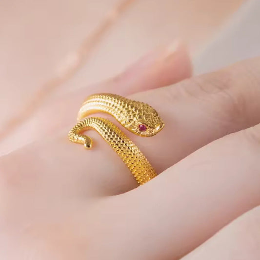 Hognose Snake Ring Gold Vermeil For Women 1