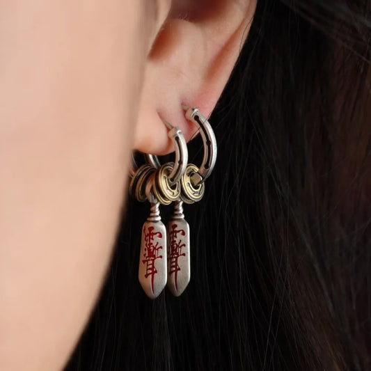 Masterblade Talisman Earrings (Large)