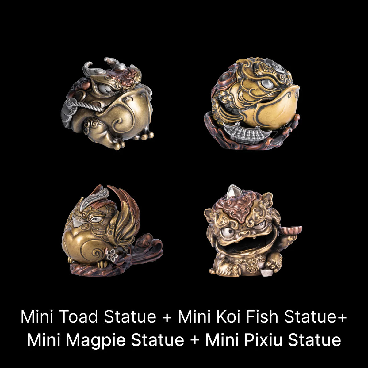 Chinese Lucky Creatures Mini Collection four-piece set