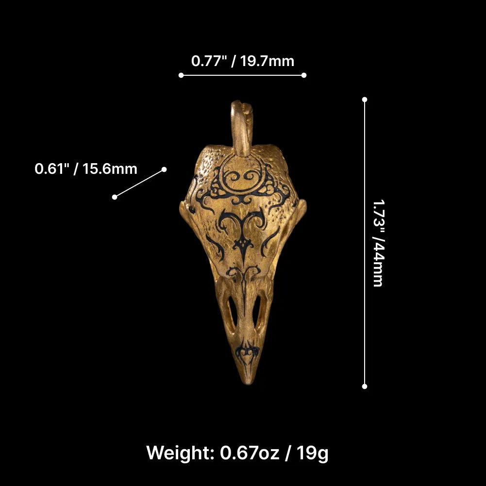 Raven Skull Pendant