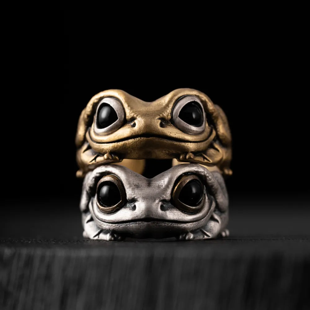 Ox Silver Tree Frog Ring Details 08