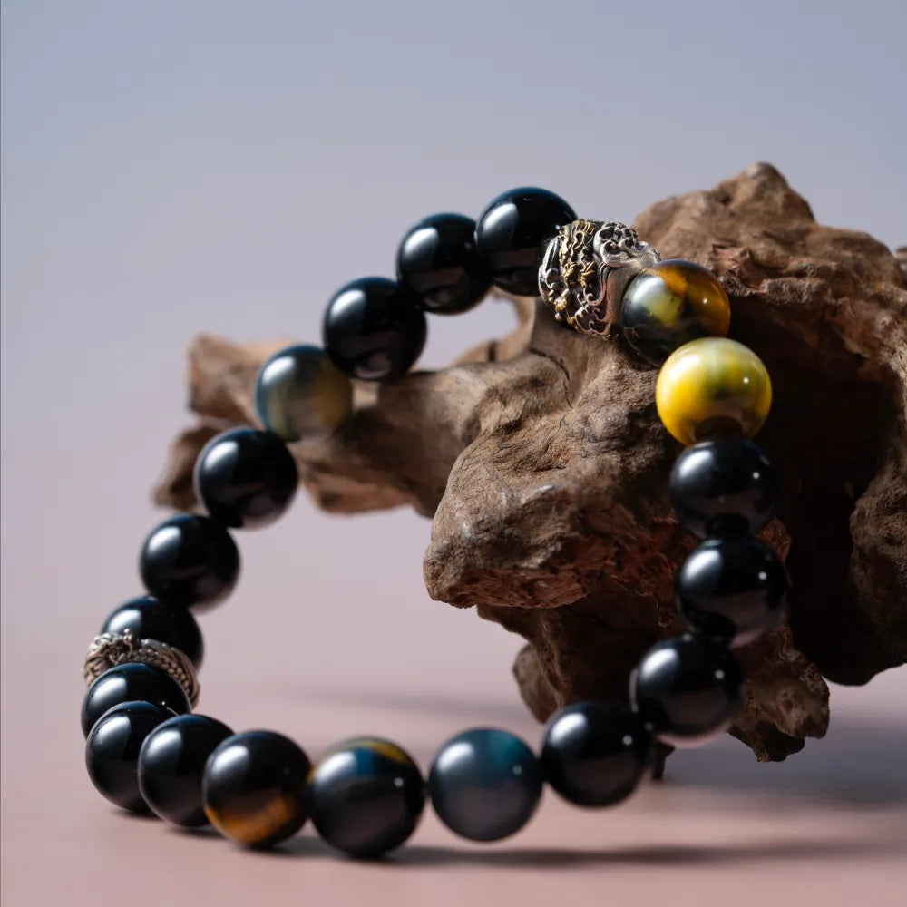 Obsidian Dragon Bracelet