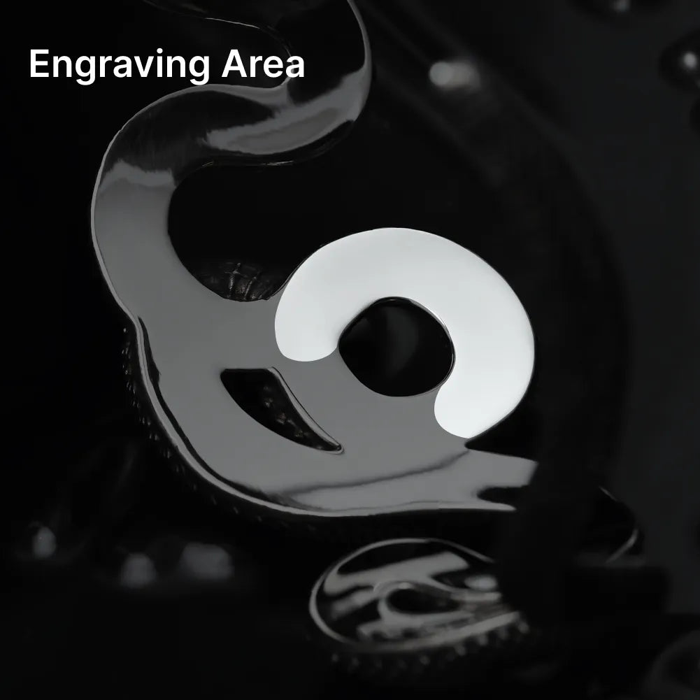 Ox.Silver Coiled Snake Bracelet Engraving Area 01