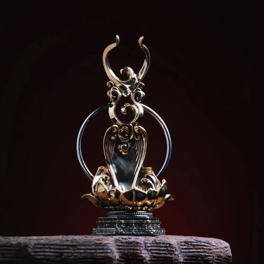 Ox.Silver With Brass With Cinnabar Demonbreaker Phurba Vajra Details 06