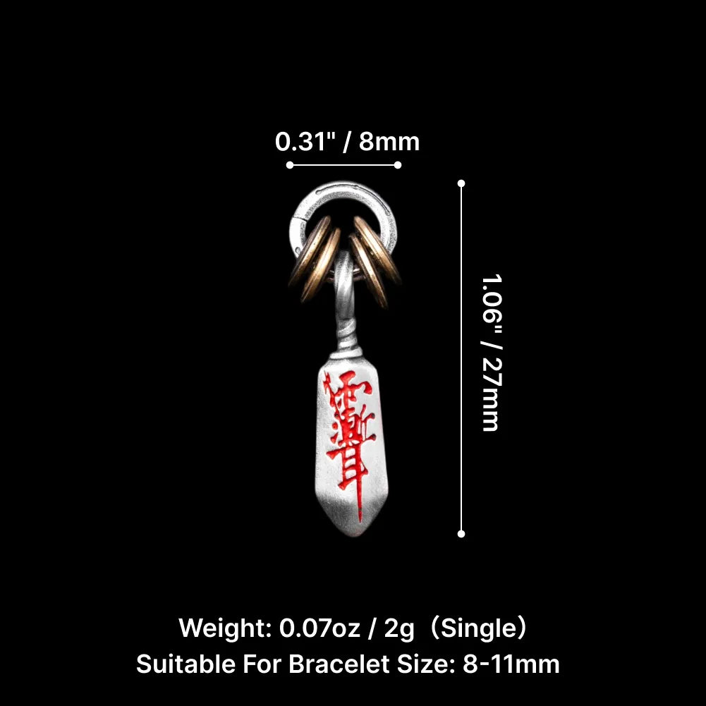 Ox.Silver With Brass With Cinnabar Masterblade Talisman Charm Parameter 01