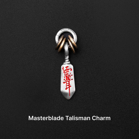 Ox.Silver With Brass With Cinnabar Masterblade Talisman Charm SKU 01