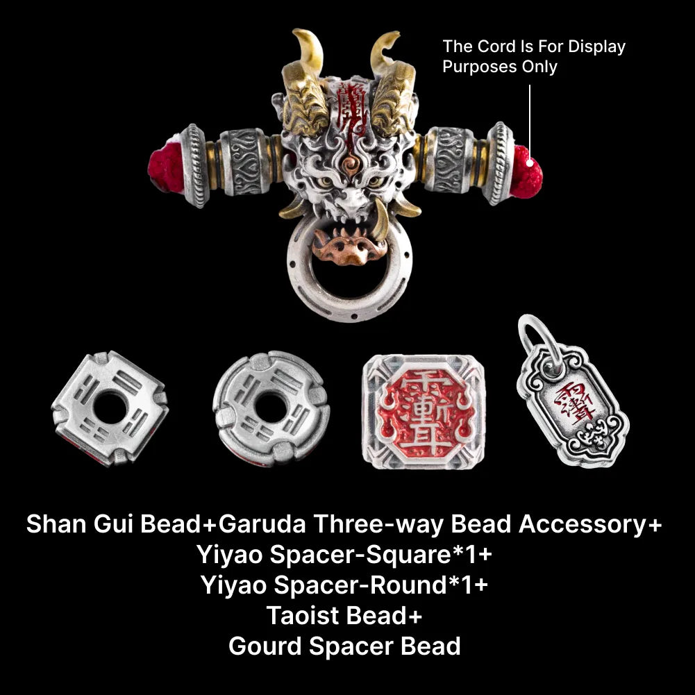 Ox.Silver With Cinnabar Yiyao Spacer SKU 15