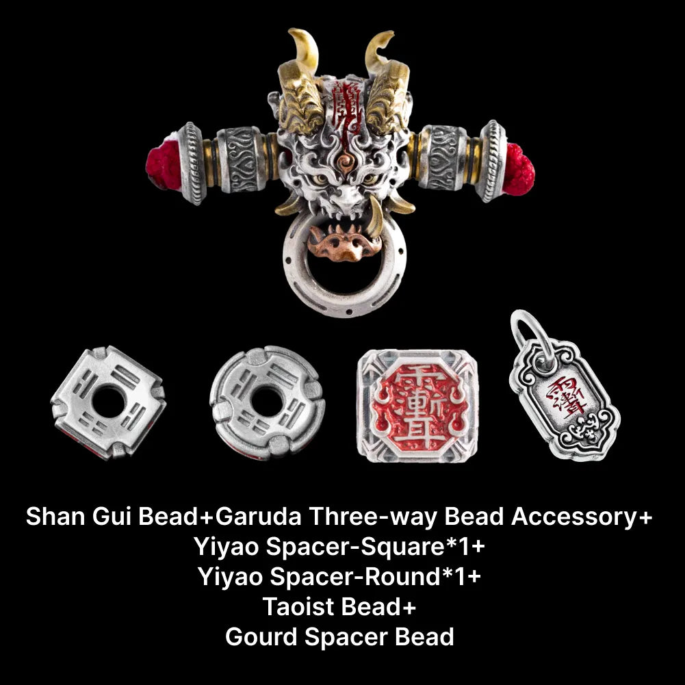 Ox.Silver With Cinnabar Yiyao Spacer SKU 15