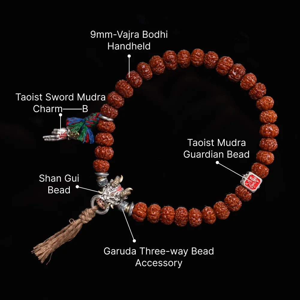 Ox.Sliver With Brass Taoist Sword Mudra Charm Sku 17