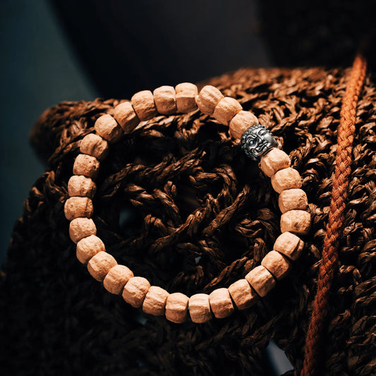 Oxidized Silver Buddha Demon Bead Details 07