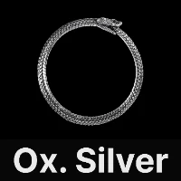Ouroboros Bracelet Oxidized Silver & Black Zircon
