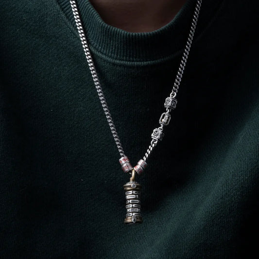 Oxidized Silver Talisman Bead Details 02