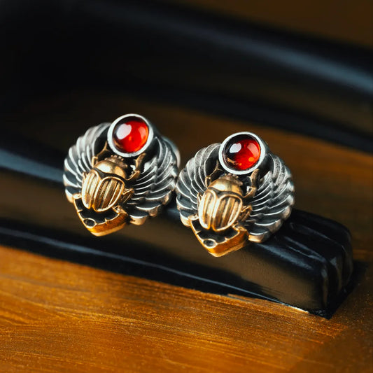 Scarab Studs Details 01